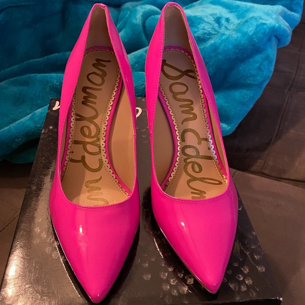 Sam Edelman Hazel pink patent leather pumps